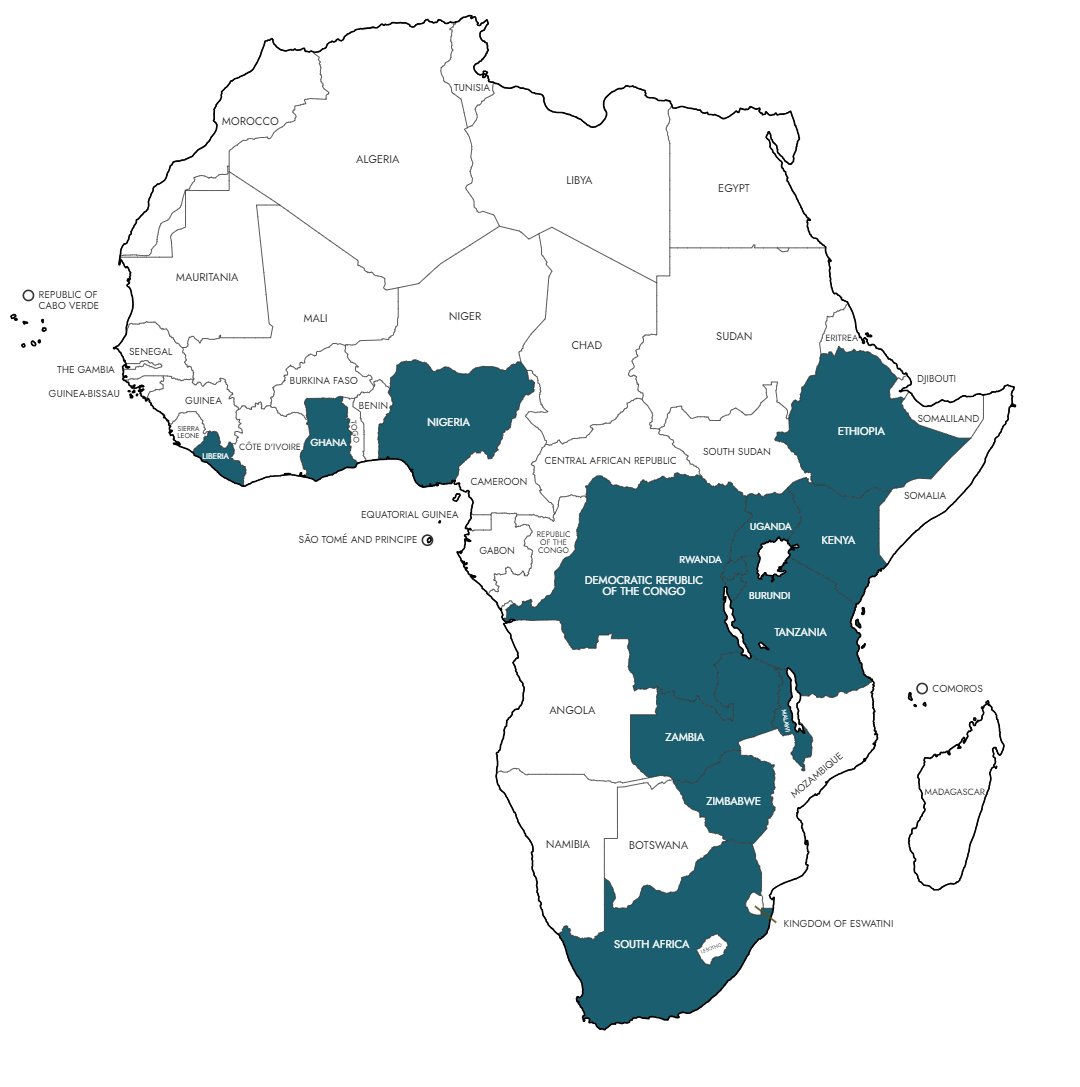 ENKOP operating footprint across Africa